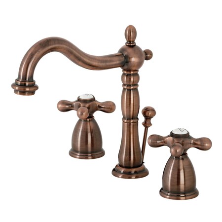 Kingston Brass KB197AXAC 8" Widespread Bathroom Faucet, Antique Copper KB197AXAC